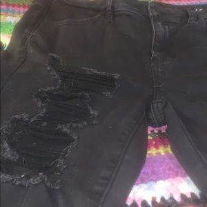 American Eagle Ripped Black Jeans